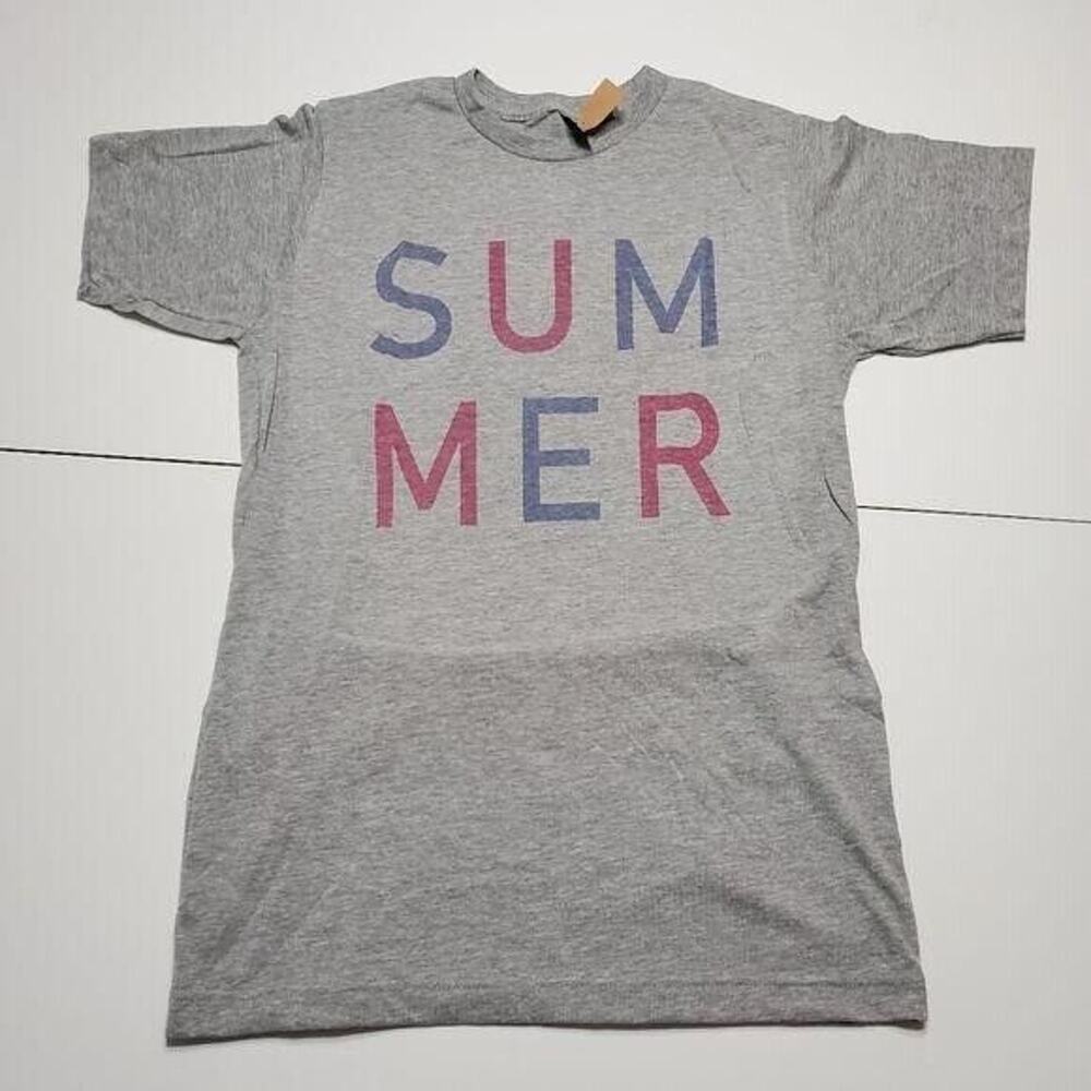 Tultex sm gray soft tee SUMMER graphic‎ on cozy top